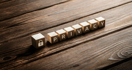 A graphic showing blocks spelling out the word privacy